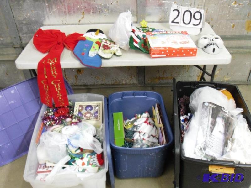 lot 209 image: Lot of Assorted Halloween Items and Christmas...