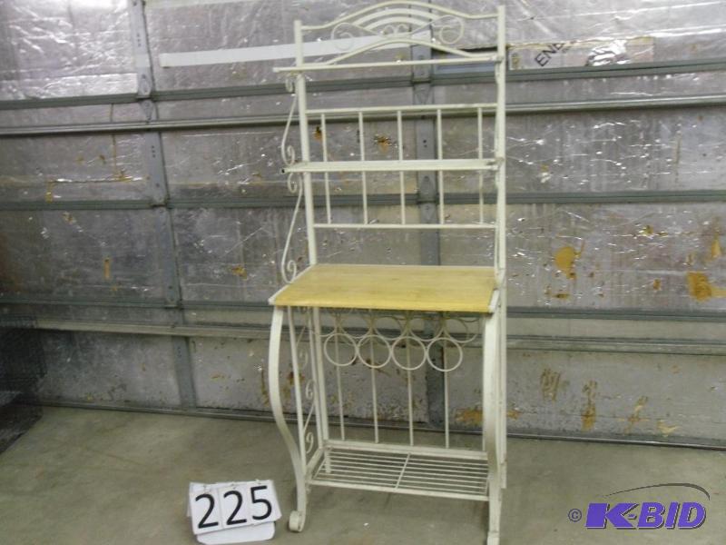 lot 225 image: MetalWood Bakers Rack. Scratches, scuffs, et...