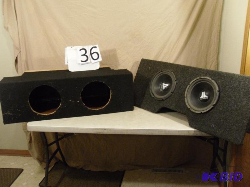 lot 36 image: Subwoofers and enclosures for car  truck. 2 ...