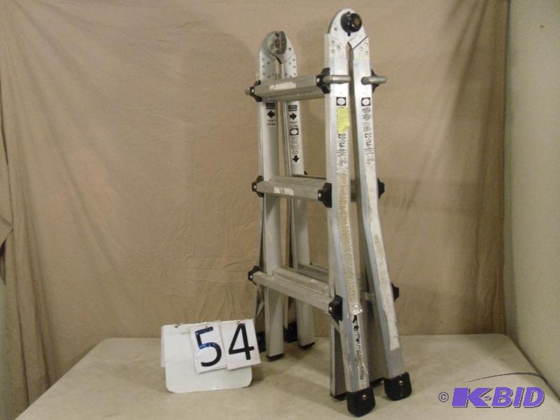 lot 54 image: Gorilla 4 in 1 aluminum ladder. I dont have ...
