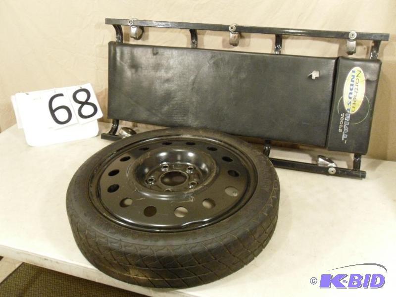 lot 68 image: Mechanics Creeper and Goodyear&nbspSpare Tir...