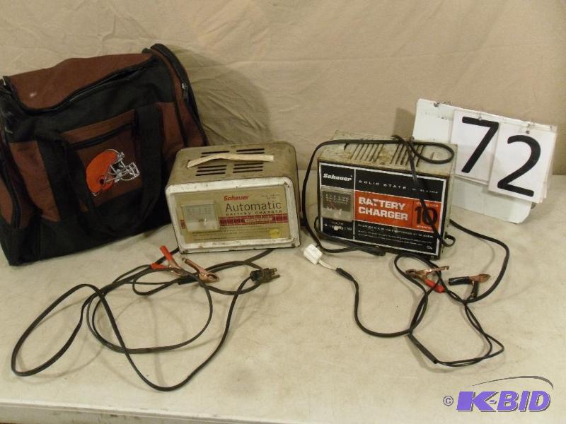 lot 72 image: 2 battery chargers. Schauer&nbspbrand. One h...