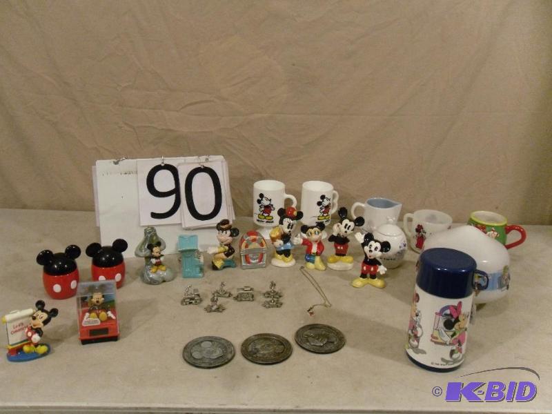 lot 90 image: Lot of Assorted Mickey Mouse Collectibles. Sa...