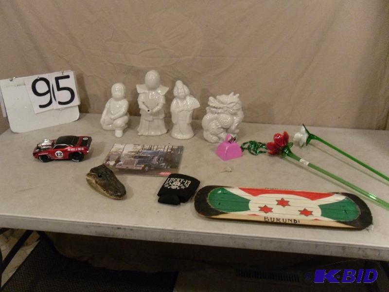 lot 95 image: Alligator Head, Large Tooth, Car, Glass Flowe...