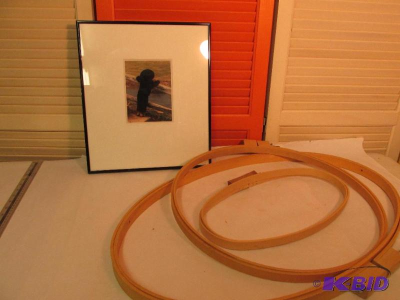 lot 34 image: Amish Picture - Someday... and Wooden Hoops