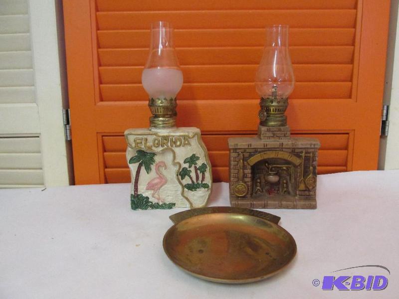 lot 45 image: Vintage Oil Lamps, FLORIDA and a FIREPLACE