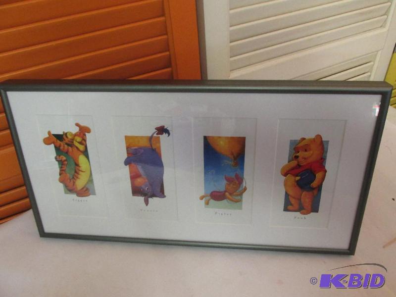 lot 48 image: Nicely Framed Winnie the Pooh Picture