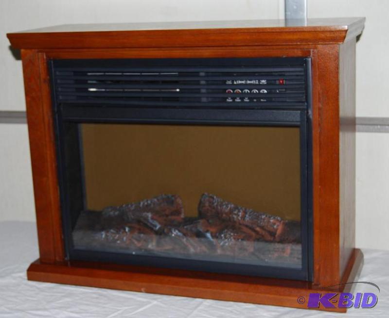 Infrared Fireplace With Mantel, adjustable fl...