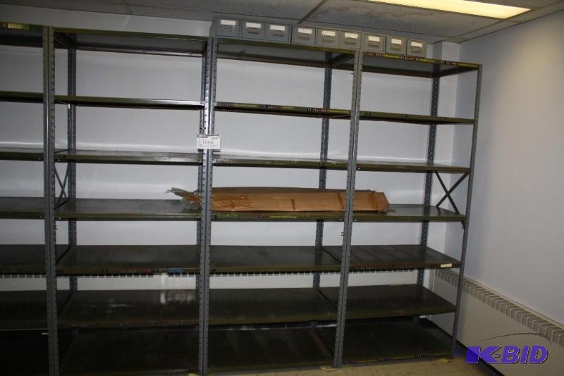 lot 1066 image: Adjustable Metal Shelving Units