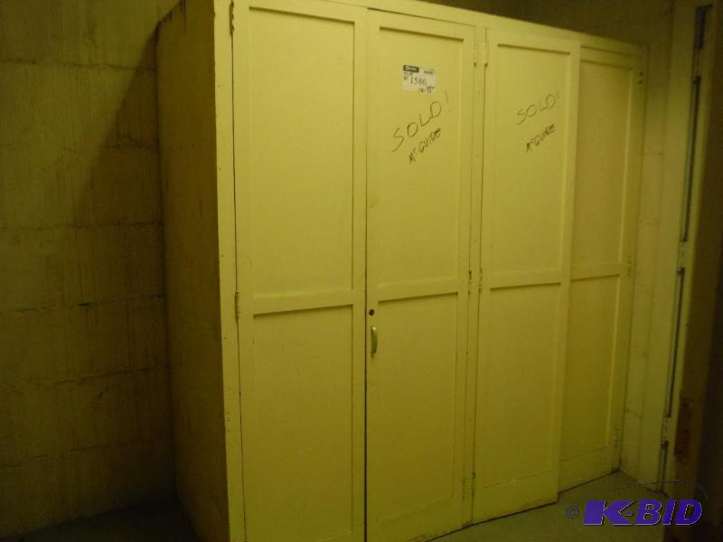 lot 1586 image: Shelving Unit wDouble Doors Includes Contents