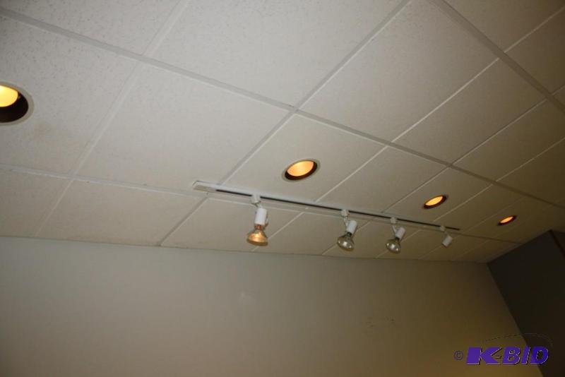 lot 1625 image: Lighting Lot Including Recessed Lighting, Track Lighting, & Track Lighting Fixtures.