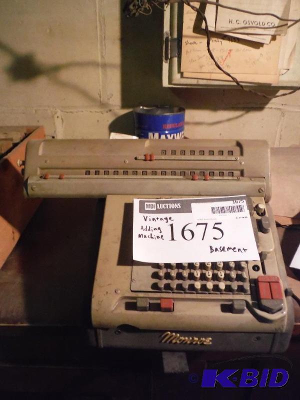 lot 1675 image: Vintage Monroe Adding Machine
