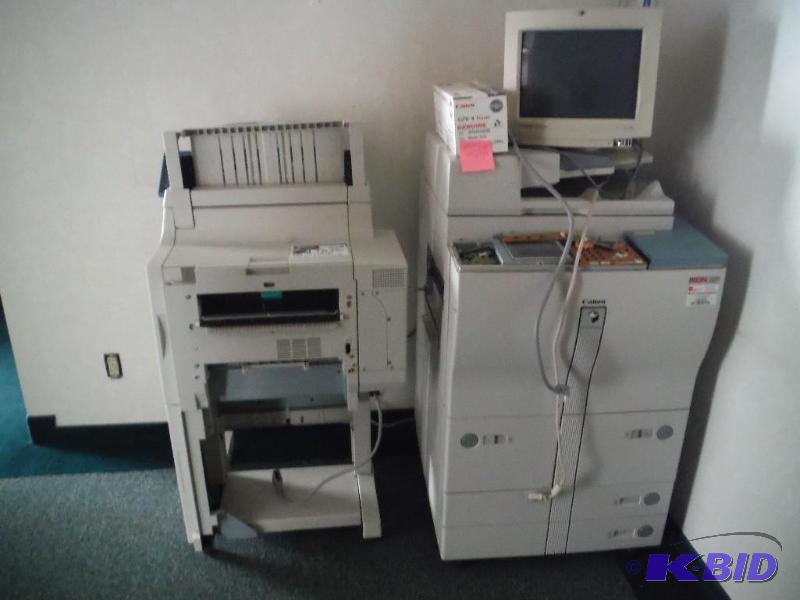 lot 1783 image: Lot of Electronics Including Computer Monitor Canon ImageRunner 5000 IkonCanon Finisher.