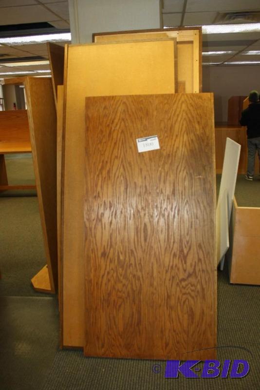 lot 1800 image: Lot of Miscellaneous Boards oF Wood & Drop Ceiling Includes Stroage Cubby Unit