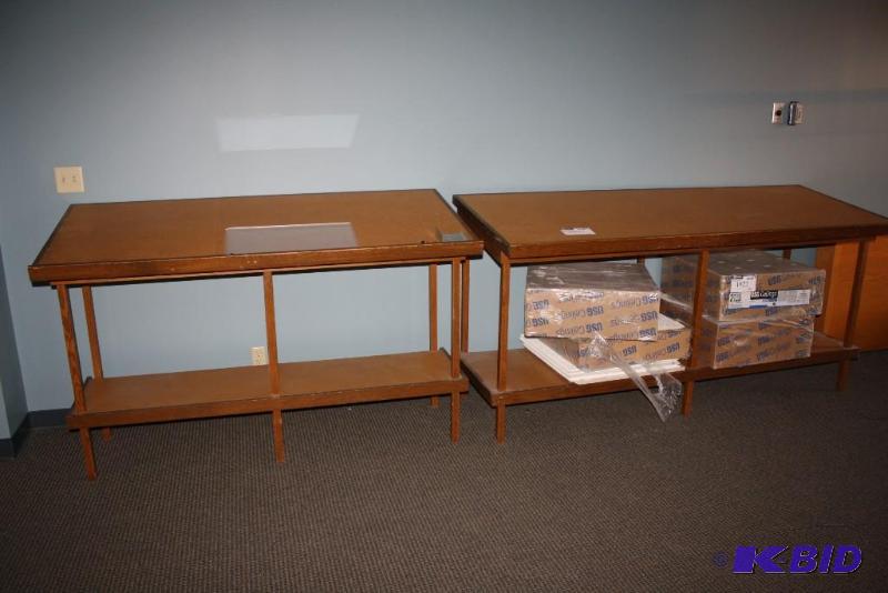 lot 1821 image: Wooden Work Tables
