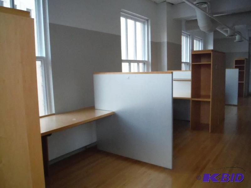 lot 1829 image: Office Lot Including Cabinets, Desk, One Unit Divider, And More.