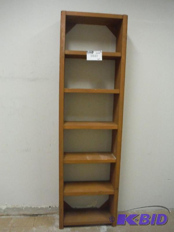 lot 1841 image: Wooden Shelving Unit