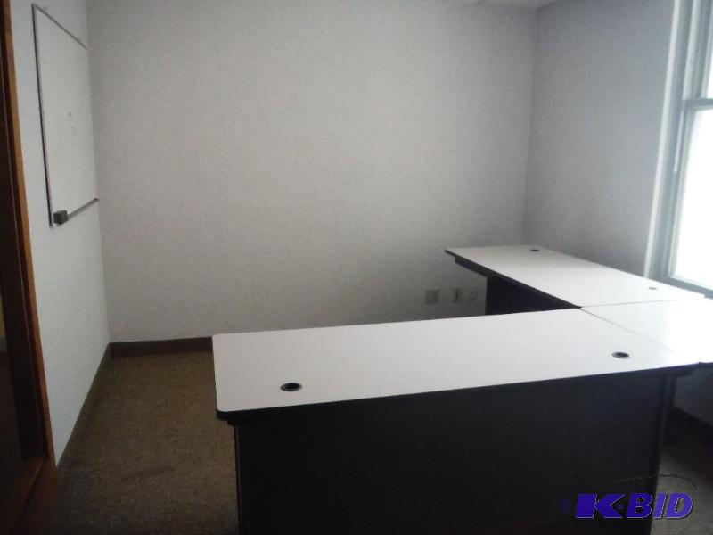 lot 1904 image: Contents of Room Including L-Shaped Desk White Board & Waste Bins.