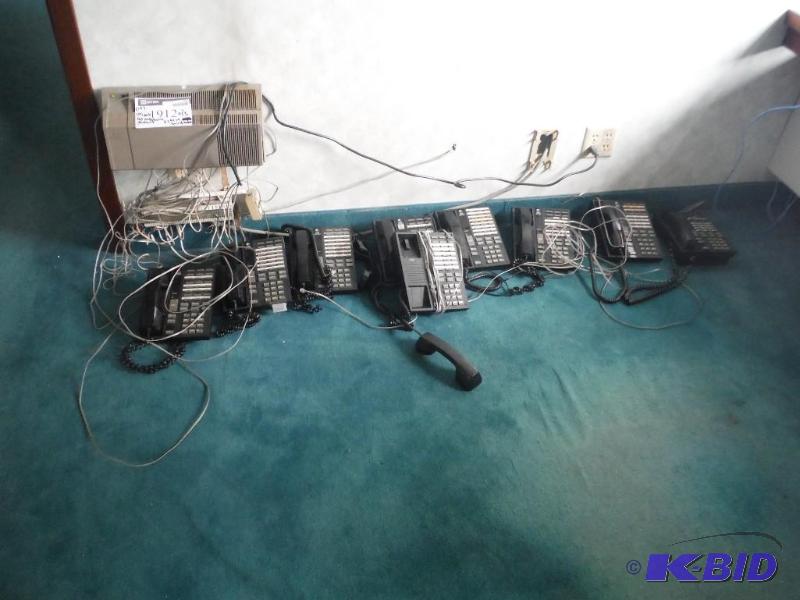 lot 1912 image: Lot of (9) Top Conference Phones wCables & AT & T Spirit Modem