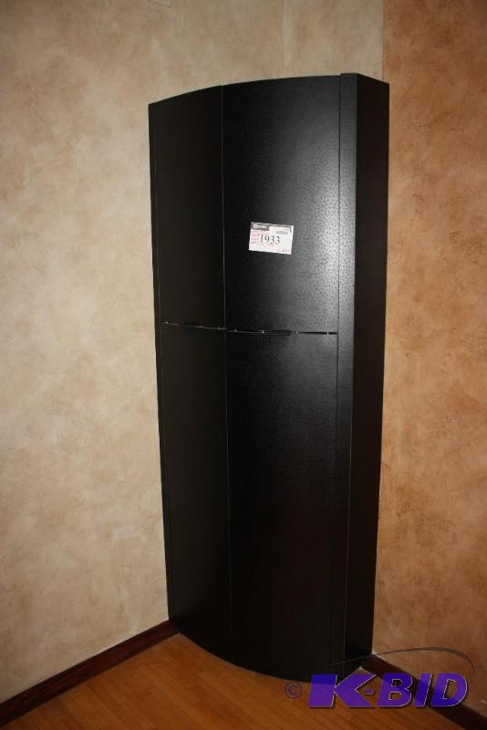 lot 1933 image: Black Locker Unit wPole For Hanging Clothes Inside