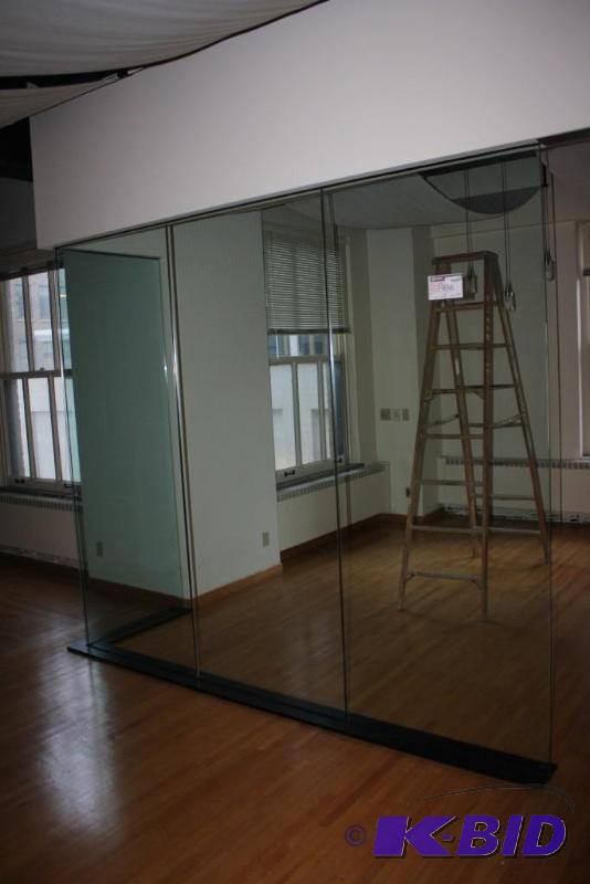 lot 1936 image: Glass Door Unit 4-Piece Set Including Extra Door