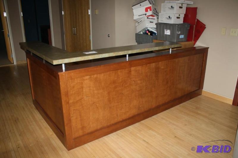 lot 2000 image: Secretary Desk U-Shaped Reception Bar