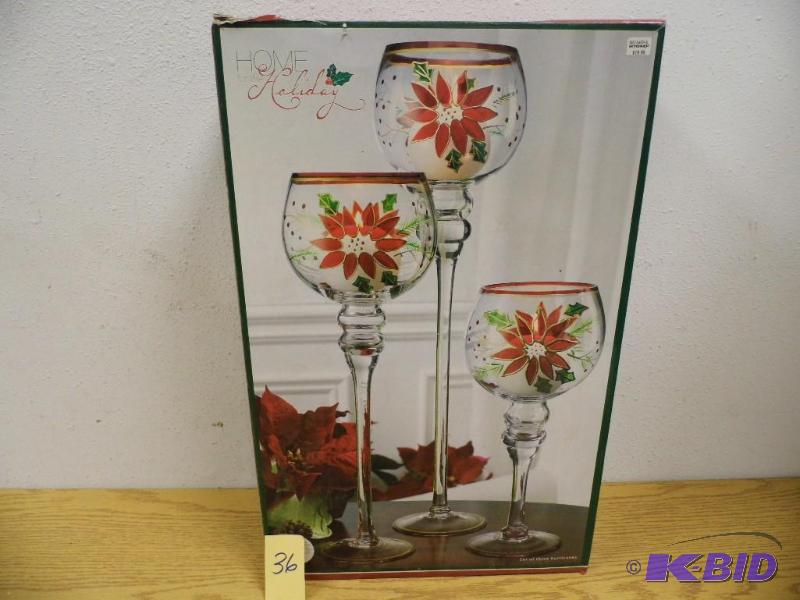Holiday Hurricane Candle Holders