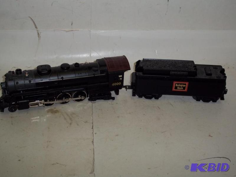 lot 13 image: Burlington 4000 and tender Lionel -O Gauge...