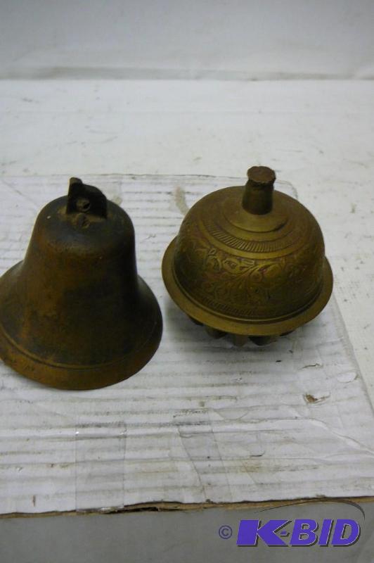 lot 59 image: Pair of brass bells...