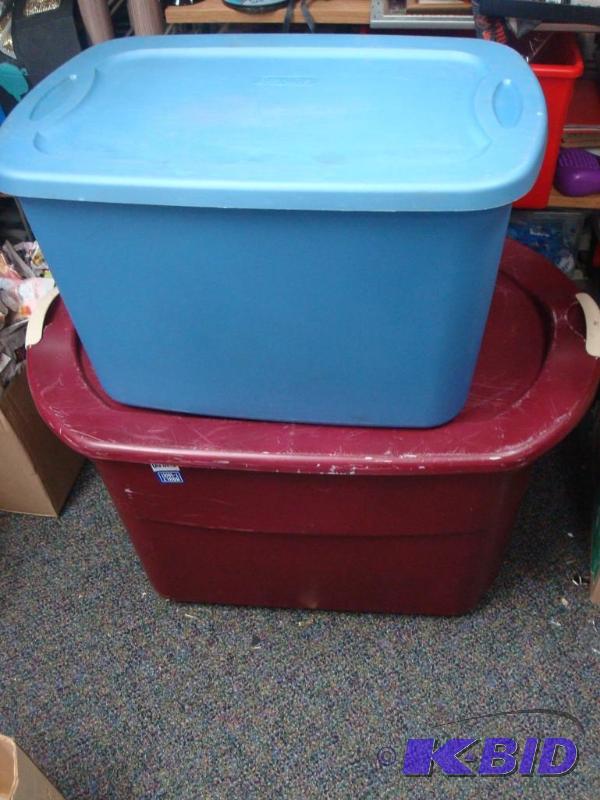 Two Medium Sized Bins, Used...
