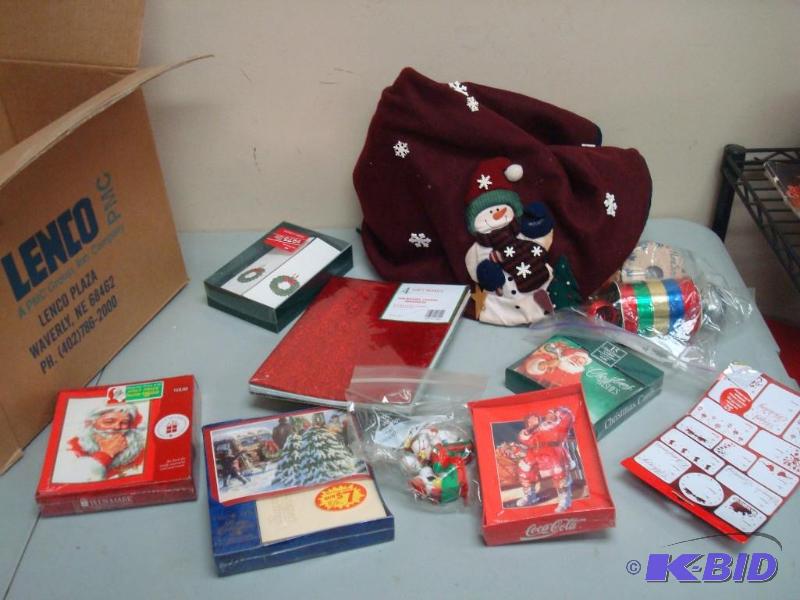 Lot Of Christmas&nbspItems, Cards, Tree Skir...