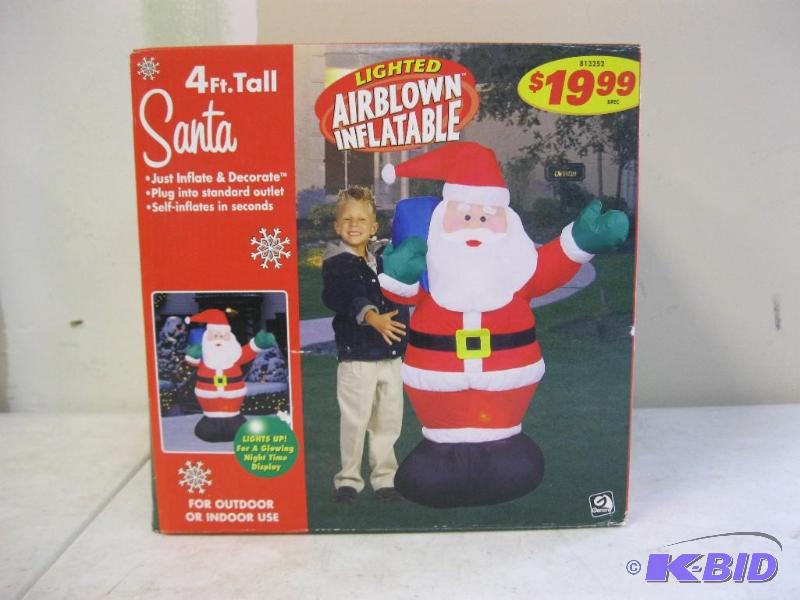 New 4ft Inflatable Santa Blow Up...
