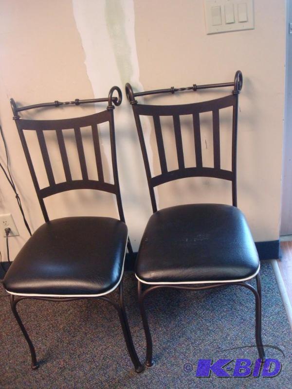 Rod Iron And Vinyl Chairs&nbsp...