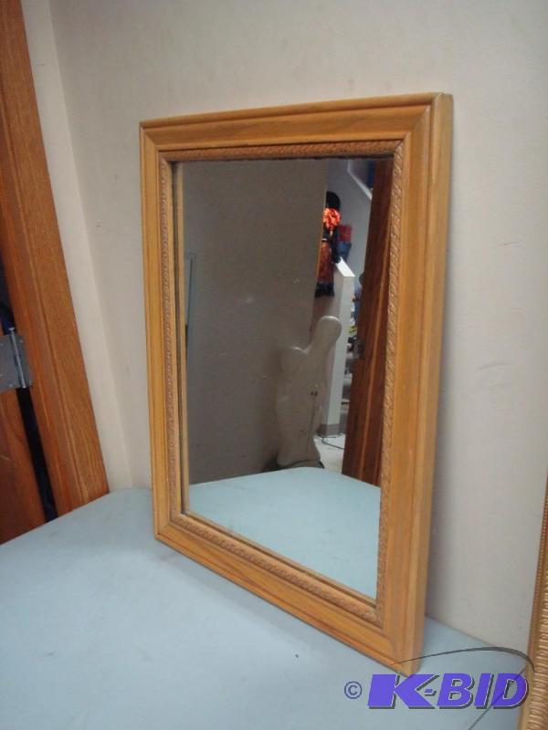 Maple Wood Framed Wall Mirror...