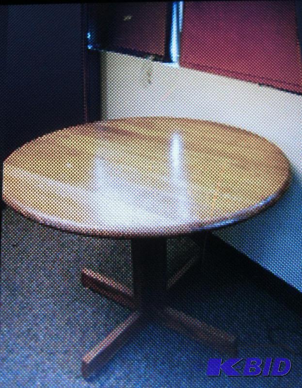 Round Wood Table, Some Wear Marks...