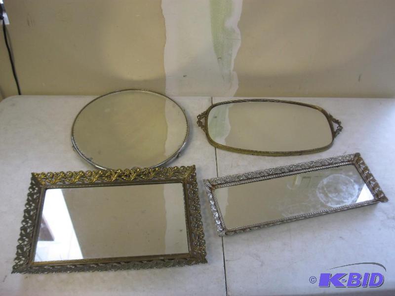 Lot Of Vintage Make Up Dresser Mirrors Some W...