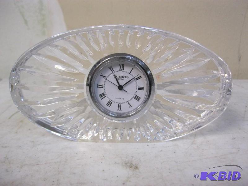 Small Waterford Crystal Clock Signed...