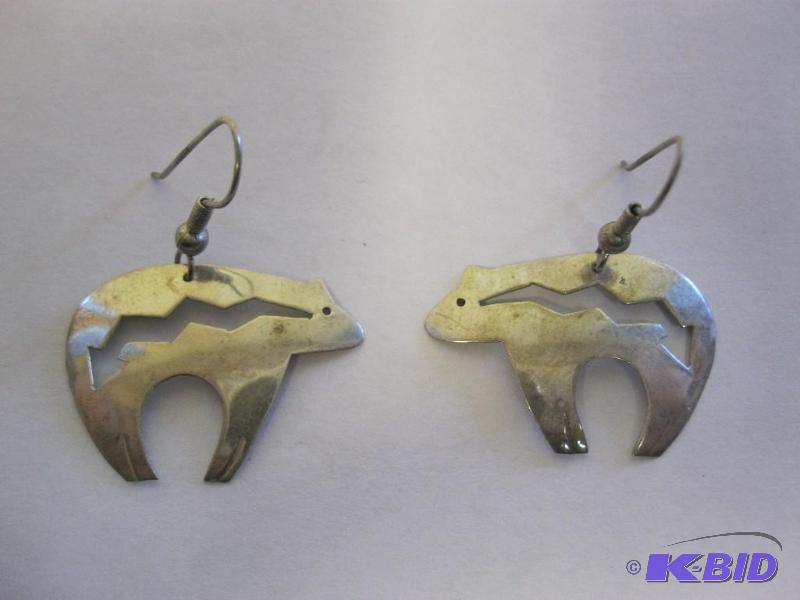 Pair Of Sterling Bear Earrings&nbsp...