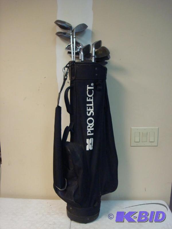Set Of Golf Clubs And Bag, Show Wear...