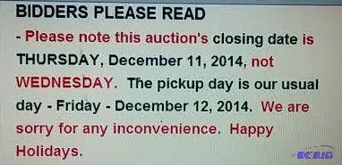 lot 0 image: BIDDERS PLEASE READ - Please note this auctio...