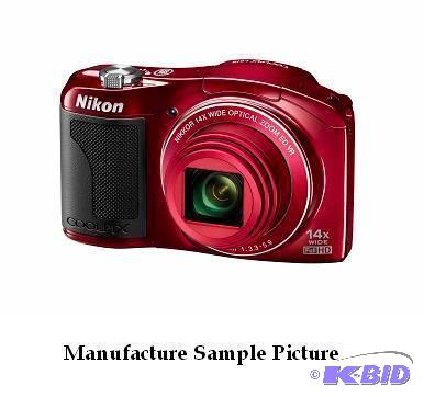 lot 11 image: Nikon Coolpix L610 - Red - Comes with strap, ...
