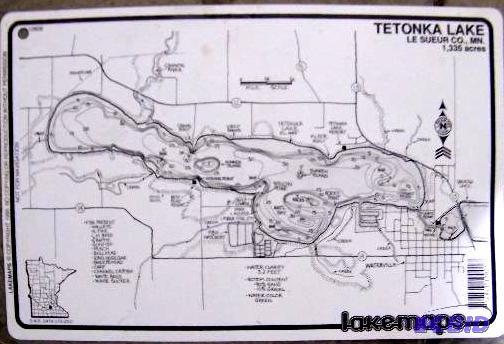 lot 122 image: Map of Lake Tetonka - in Minnesota - New...