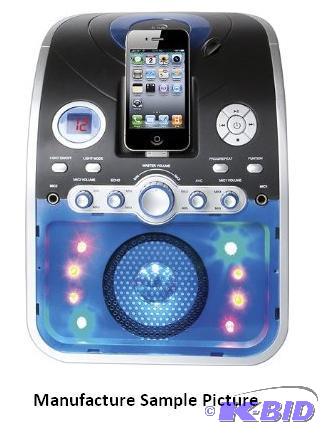 lot 133 image: iLive Blue Bluetooth Karaoke Party Machine - ...