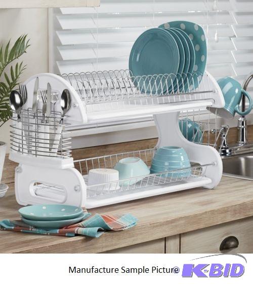 lot 18 image: White Two Tier Dish Rack -&nbspA customer fa...