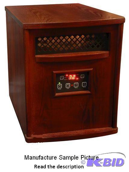 lot 202 image: Infrared Cherry Finish Heater - Digital contr...