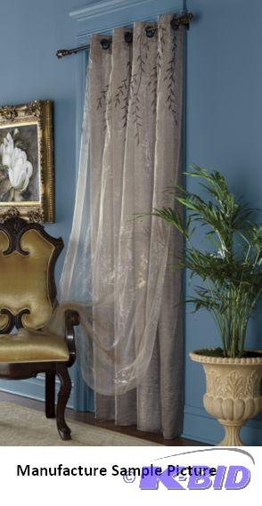 lot 233 image: Earth Colored Pair of Grommet Curtain Panels ...
