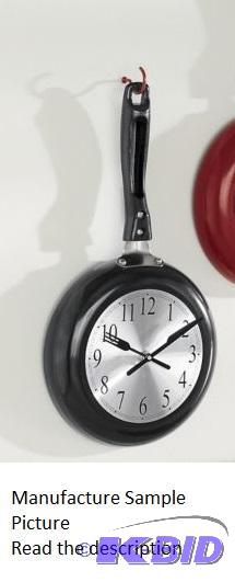 lot 24 image: Fry Pan Clock - Black -&nbspOur Fry Pan Cloc...