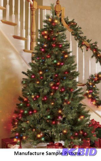 lot 244 image: 6.5 Foot Canadian Pine Tree - Multicolored Li...