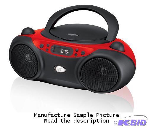 lot 27 image: GPX Top Loading&nbspCDRadio Boombox - Red -...