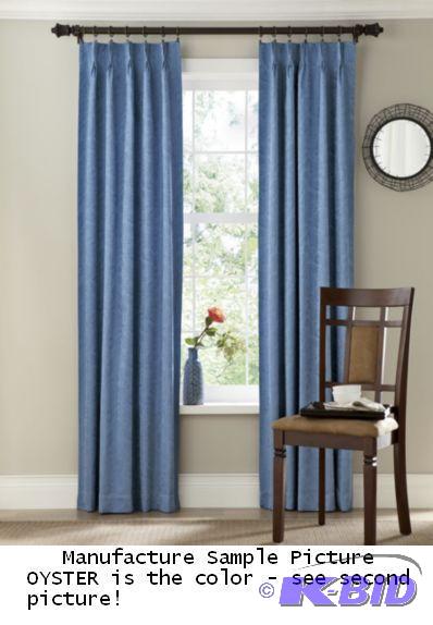 lot 33 image: Pair of Gabrielle Pinch Pleated Foam Back Dra...